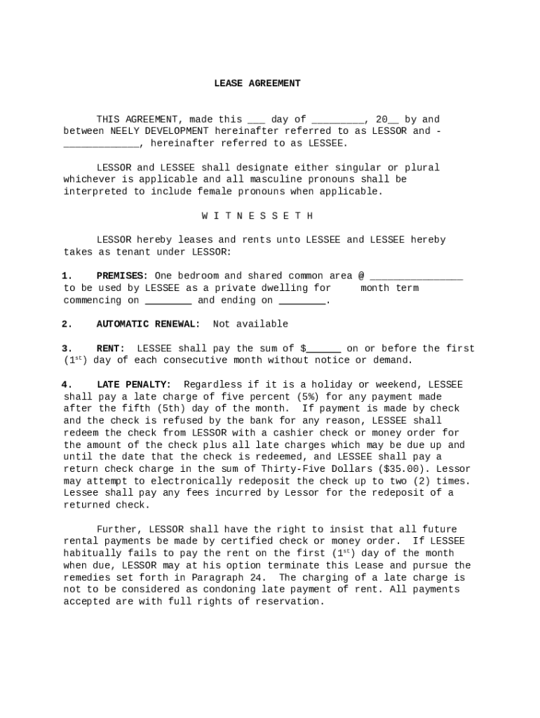 Knoxville Apartments Neely DevelopmentPay Rent Doc Template pdfFiller