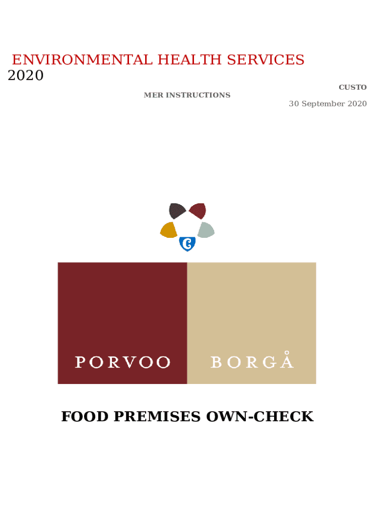 food premises owncheck Doc Template pdfFiller