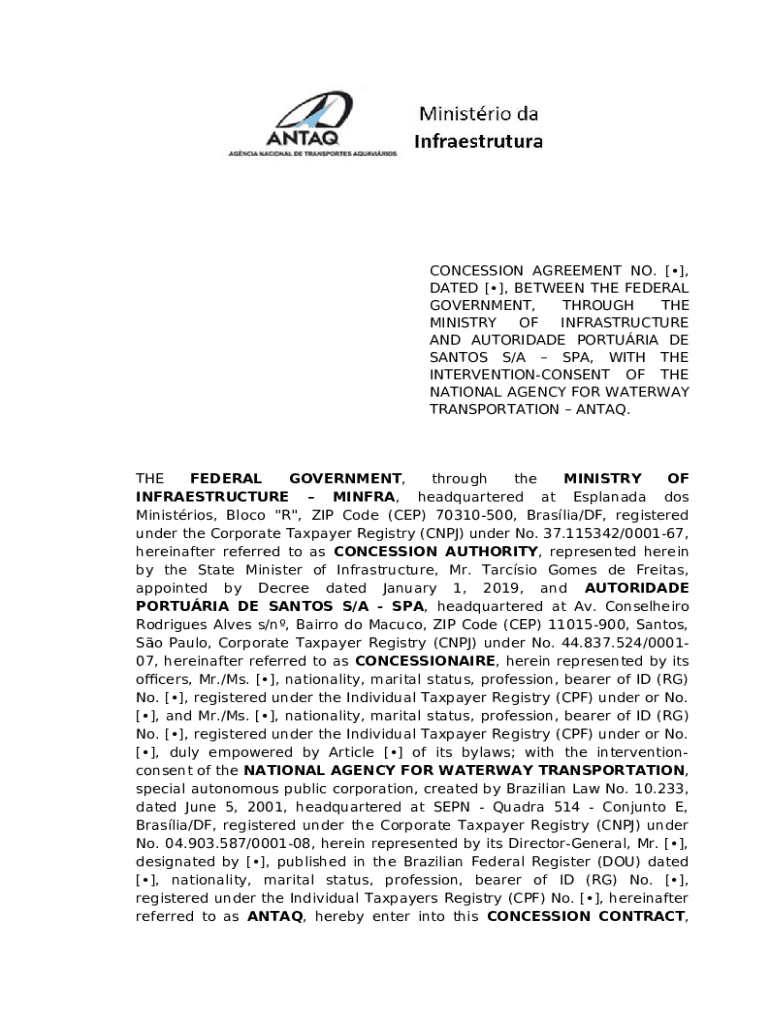 Concession Agreement for the Development PPPLRC web antaq gov