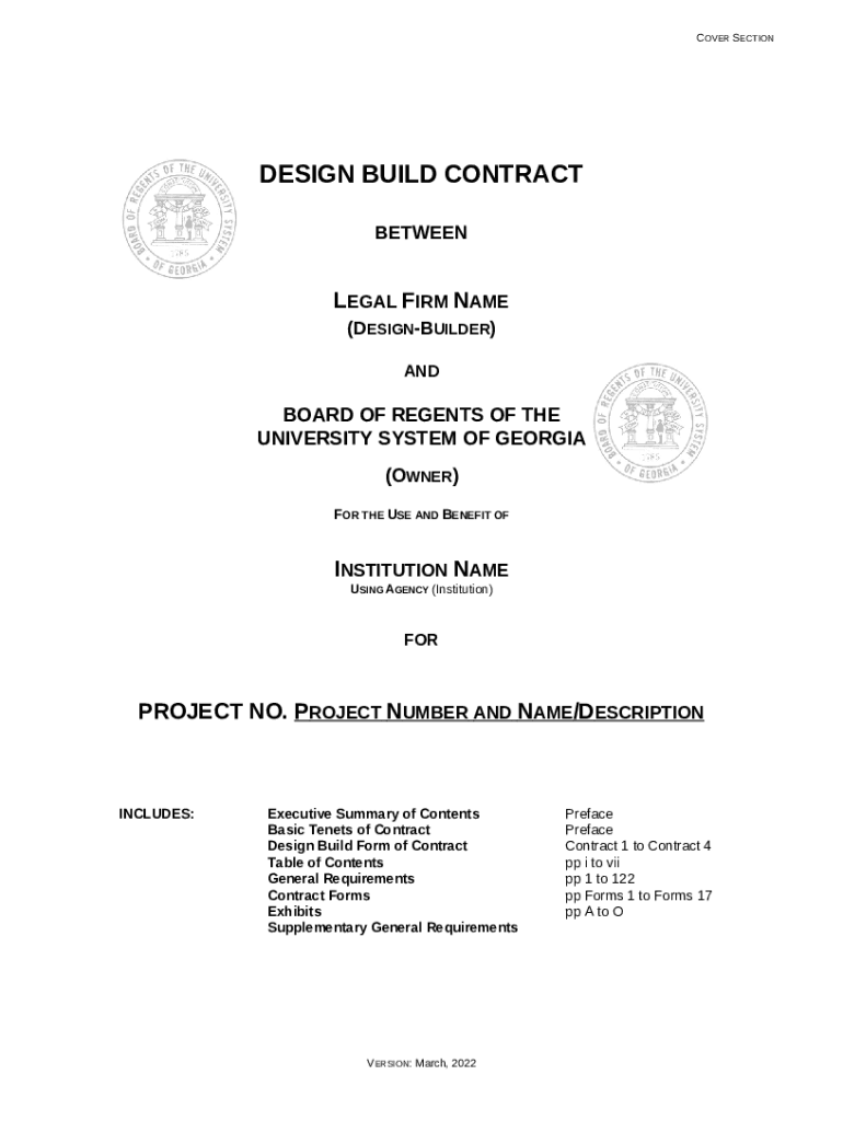 DESIGN BUILD CONTRACT L F StudyLib Doc Template pdfFiller