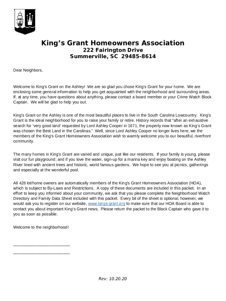 King's Grant on the Ashley Overview, News & Competitors Doc Template