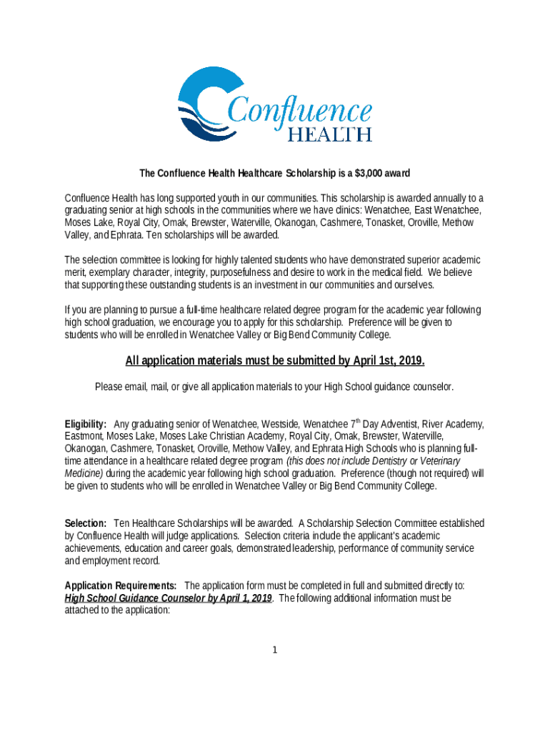 Confluence Health awards healthcare scholarships to ten Doc