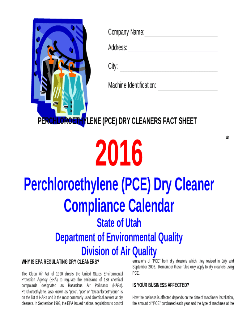 Dry Cleaning Sector (NAICS 8123)US EPA Doc Template pdfFiller