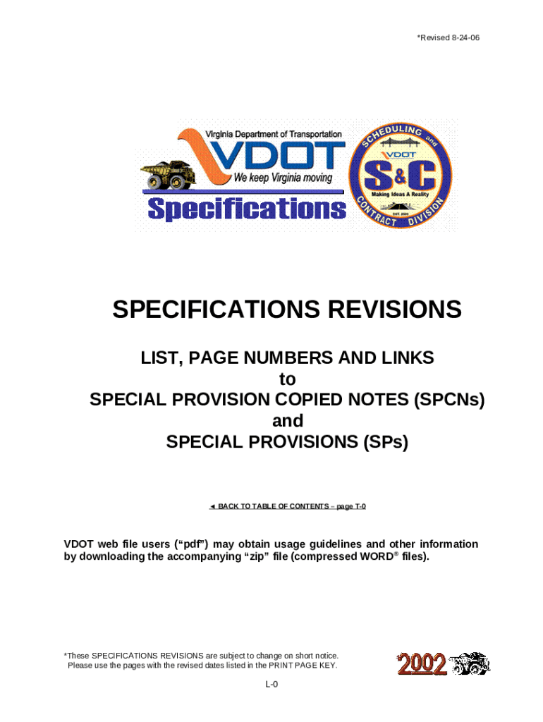 APPENDIX I VDOT Road and Bridge Specifications Excerpts Doc Template