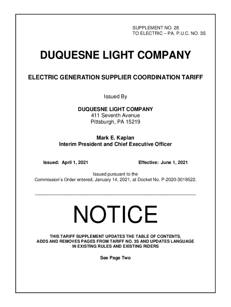 Fillable Online Duquesne Light Program Year 1 Annual Report Fax Email