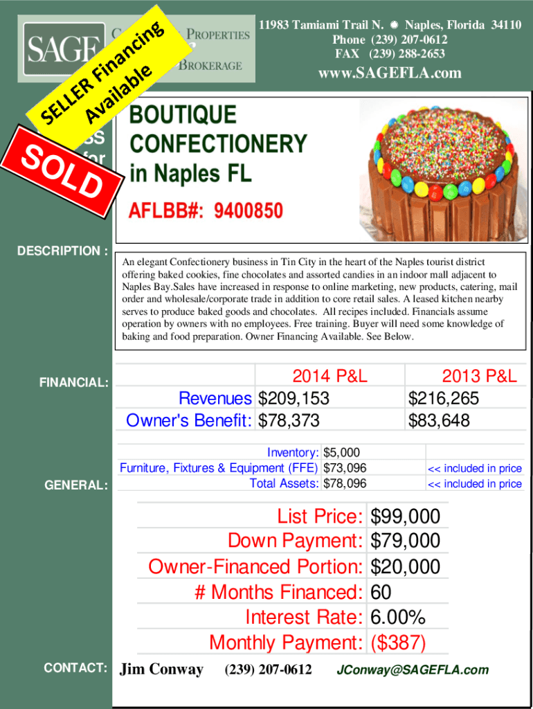 Fillable Online Sage Commercial Properties & Business Brokerage, Inc. Fax Email Print pdfFiller