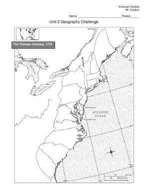 Fillable Online Unit 2 Geography Challenge Fax Email Print - pdfFiller