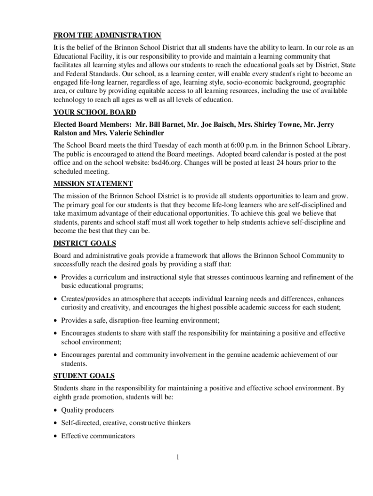 Fillable Online Brinnon School District Washington State Report Card