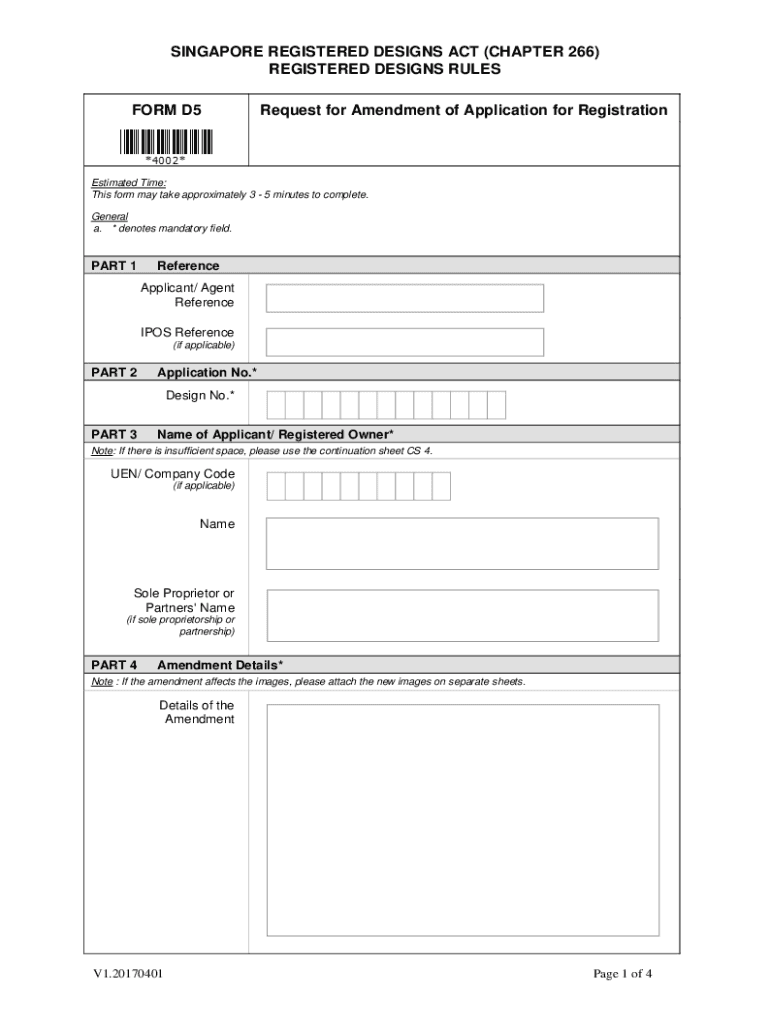 Fillable Online Fillable Online ipos gov SINGAPORE REGISTERED DESIGNS Fax Email Print