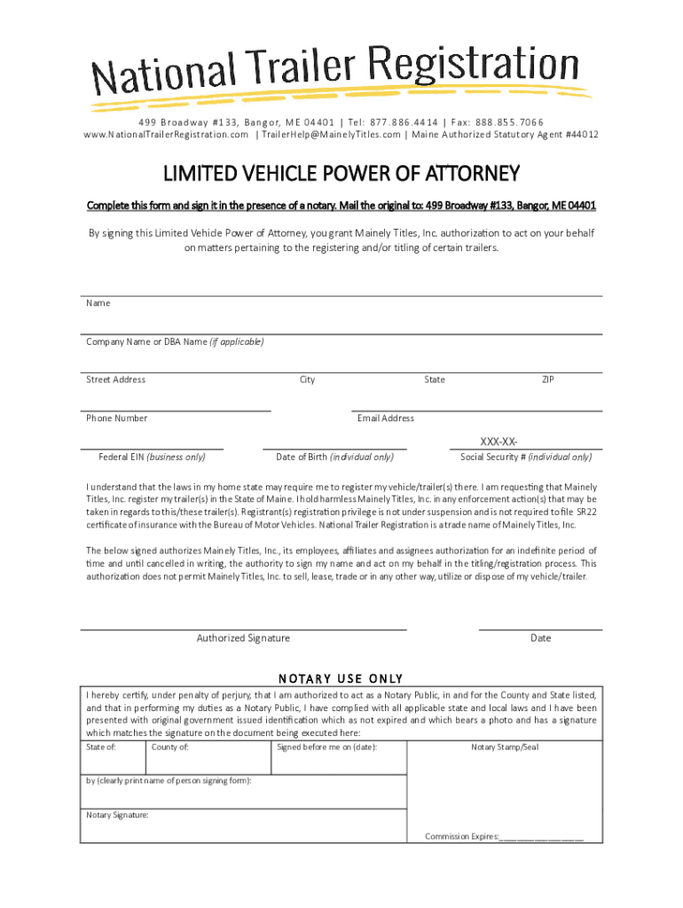 Fillable Online How It WorksNational Trailer Registration Fax Email