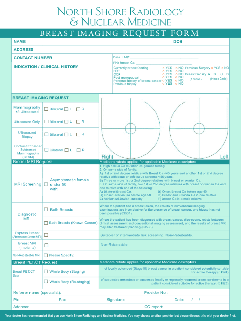 Fillable Online Imaging and Radiology Services Fax Email Print pdfFiller