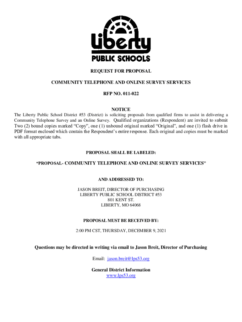 Fillable Online rockwood school district request for proposal Fax Email