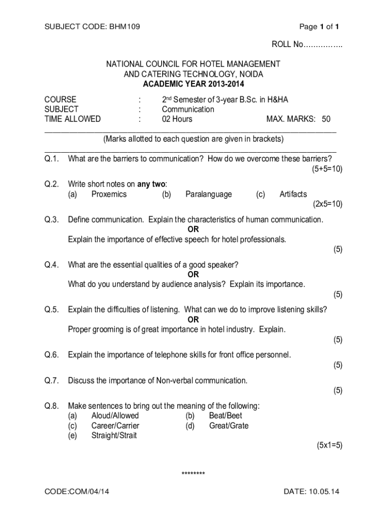 Fillable Online noida 201 309 datesheet academic year 20232024