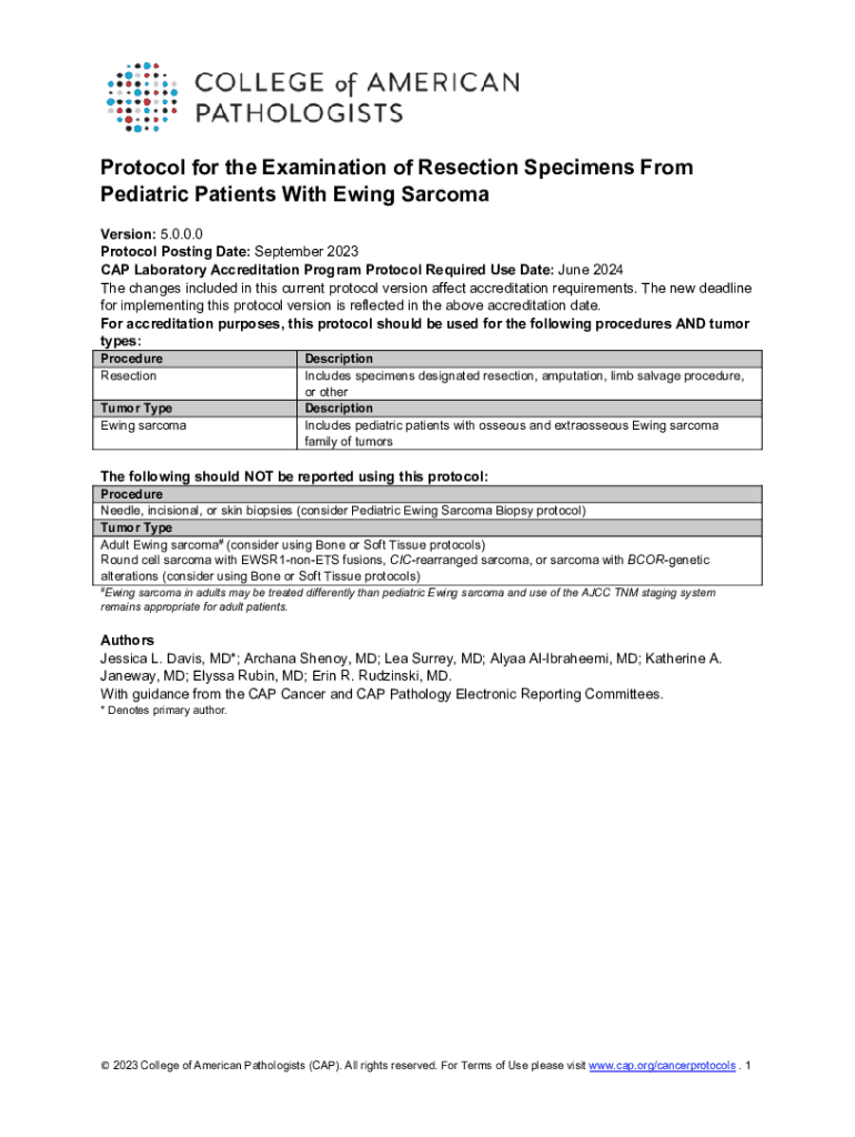 Fillable Online CAP Laboratory Accreditation Program Protocol Required