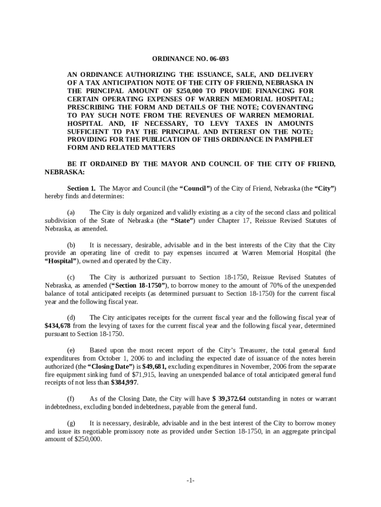 181202 Tax anticipation bonds; issuance; interest; Doc Template