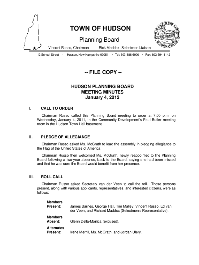 Fillable Online room in the Hudson Town Hall basement Fax Email Print