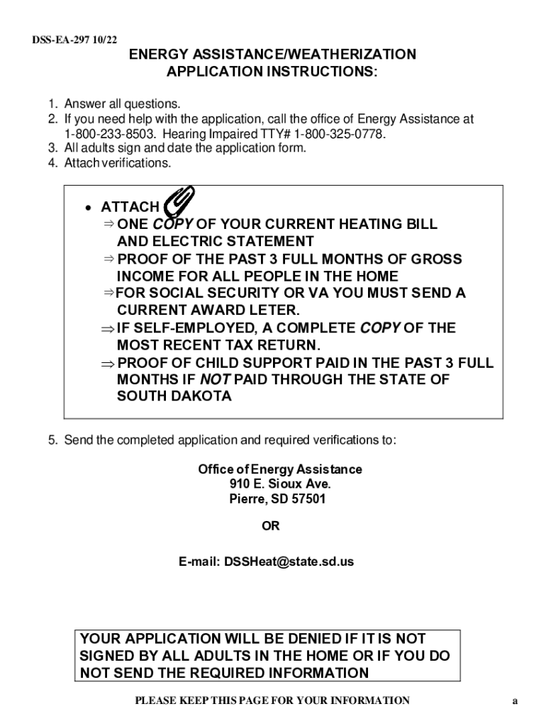 South dakota energy assistance Fill out & sign online DocHub