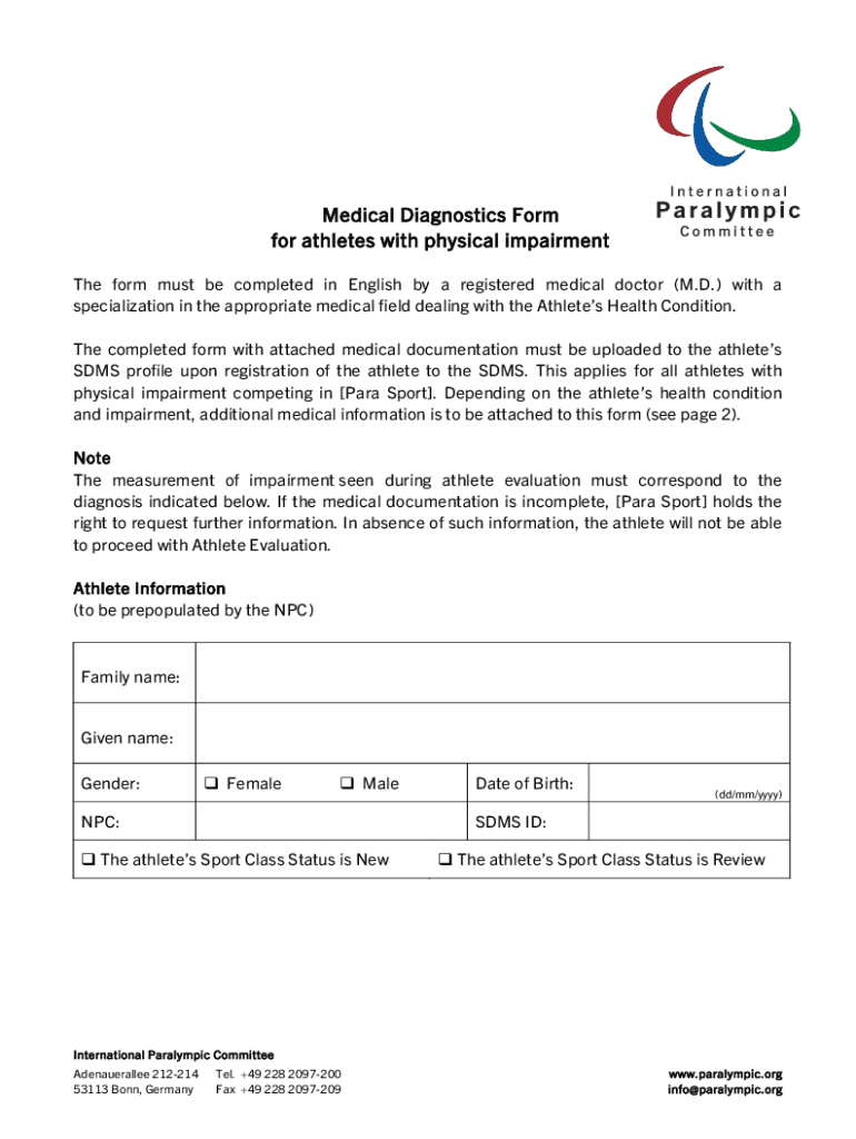 Fillable Online Fillable Online Medical Diagnosis Form. Version Fax Email Fax Email Print