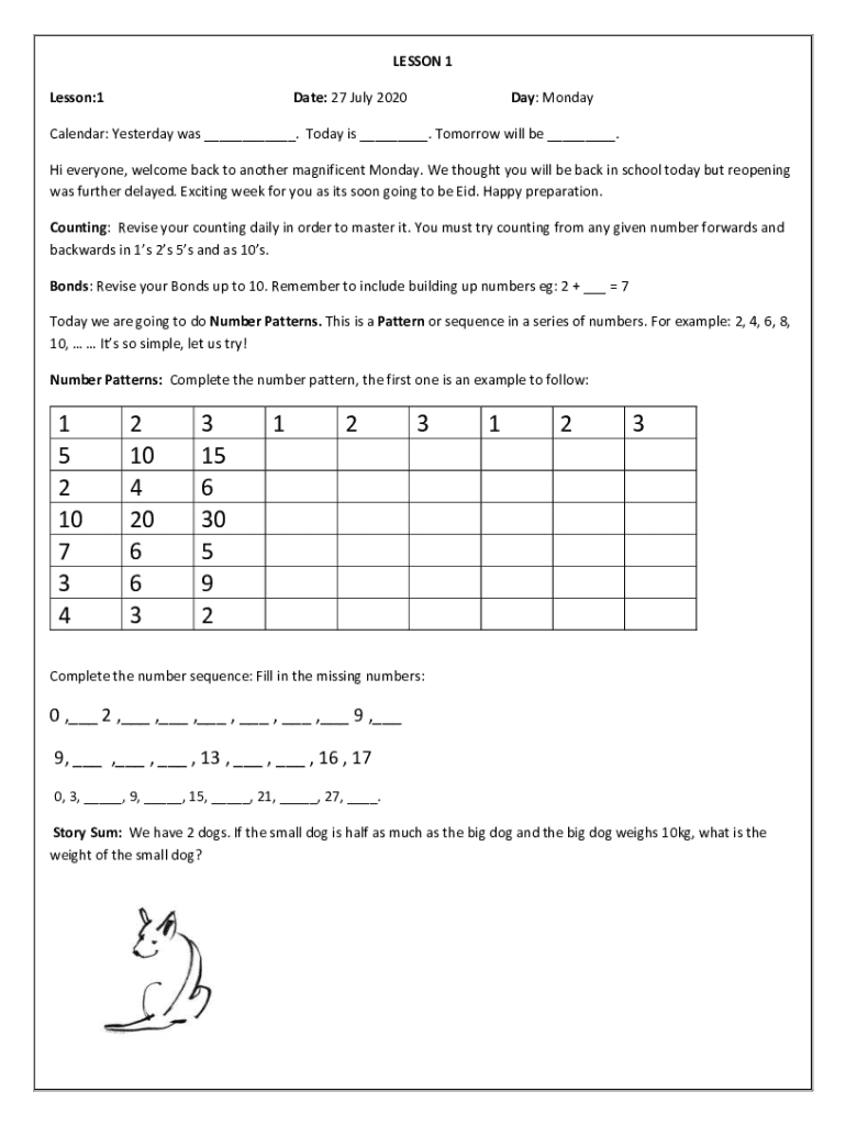 Fillable Online Hartley Road Primary School Lockdown Homework Grade 3