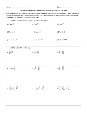 Fillable Online How to Add, Subtract, Multiply, and Divide Fractions
