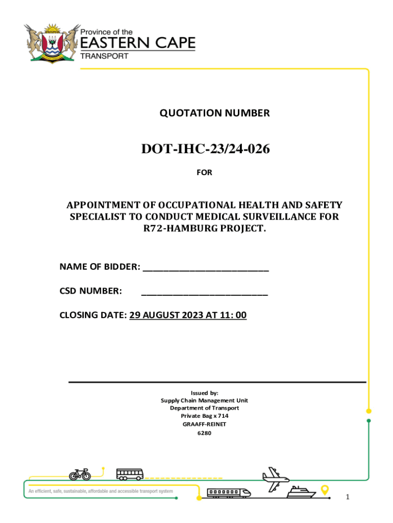 Fillable Online DOTIHC23/24026 Fax Email Print pdfFiller