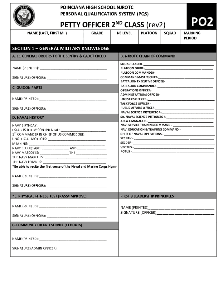Fillable Online PERSONNEL QUALIFICATION STANDARD for E2 Fax Email