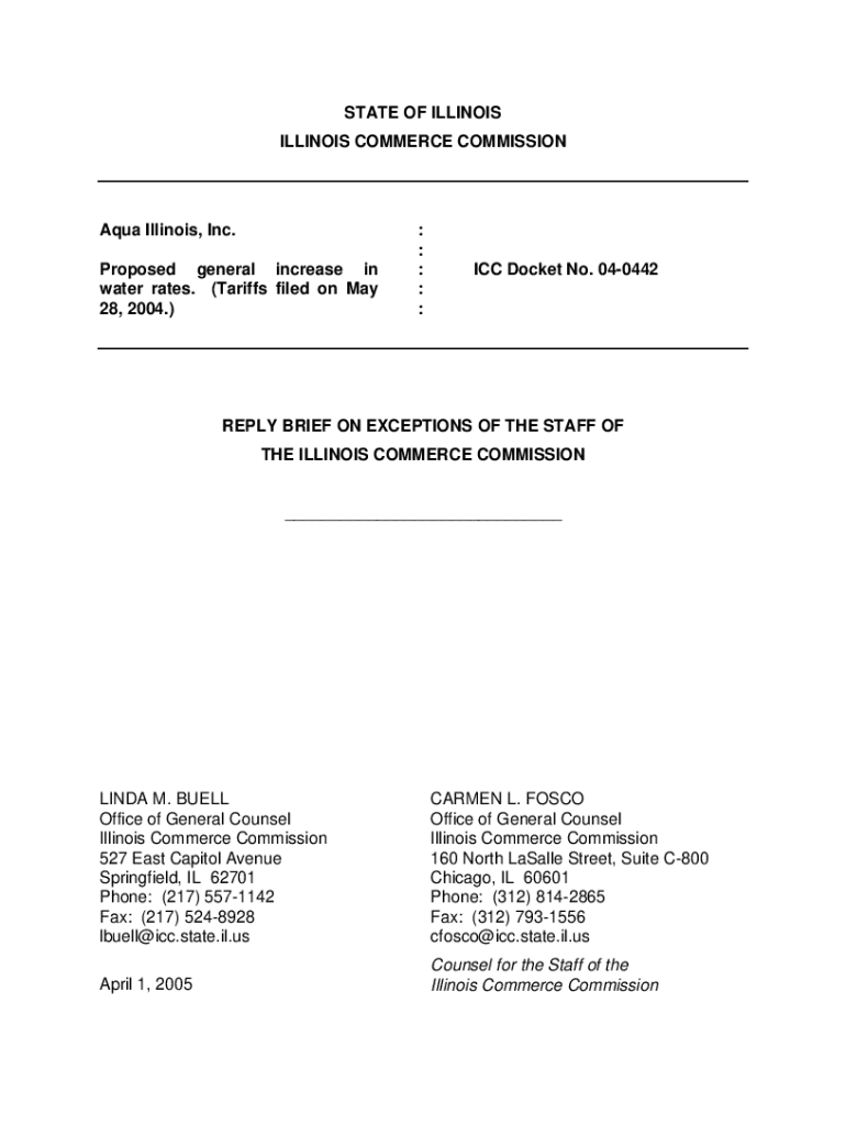 Fillable Online Illinois American Water Granted New Rates by Fax