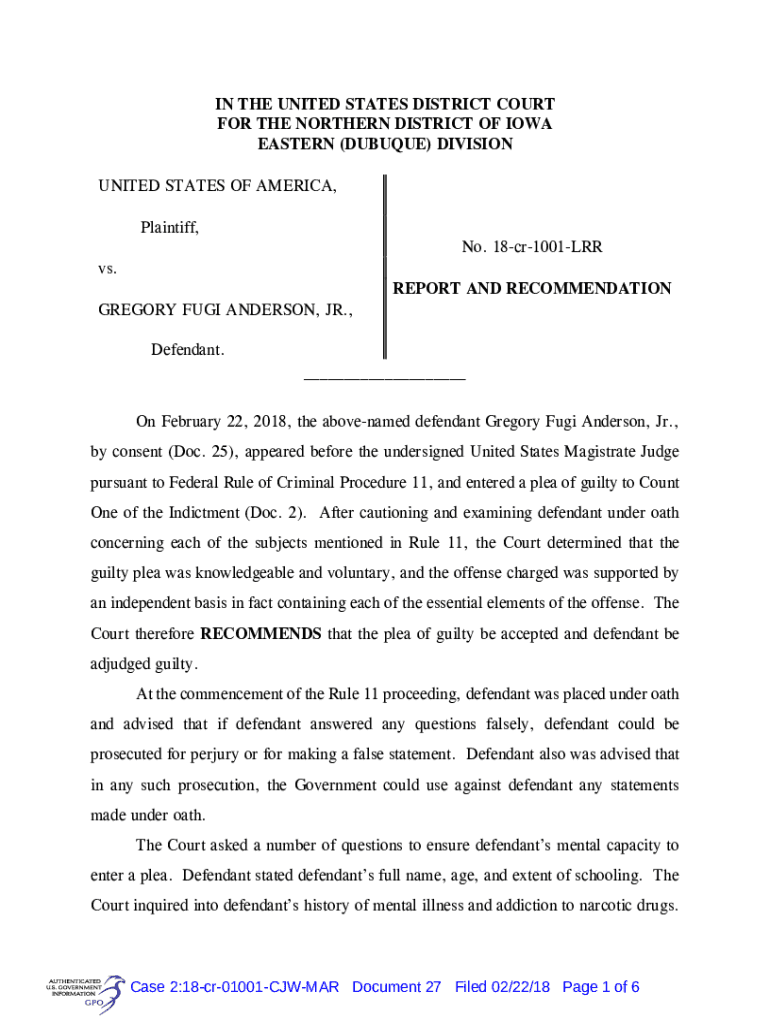 Fillable Online EASTERN (DUBUQUE) DIVISION Fax Email Print pdfFiller