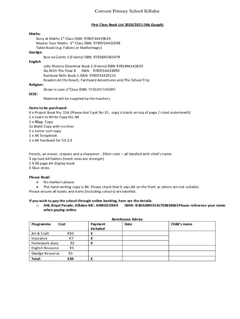 Fillable Online Master Your Maths 1MathsFirst Class Fax Email Print