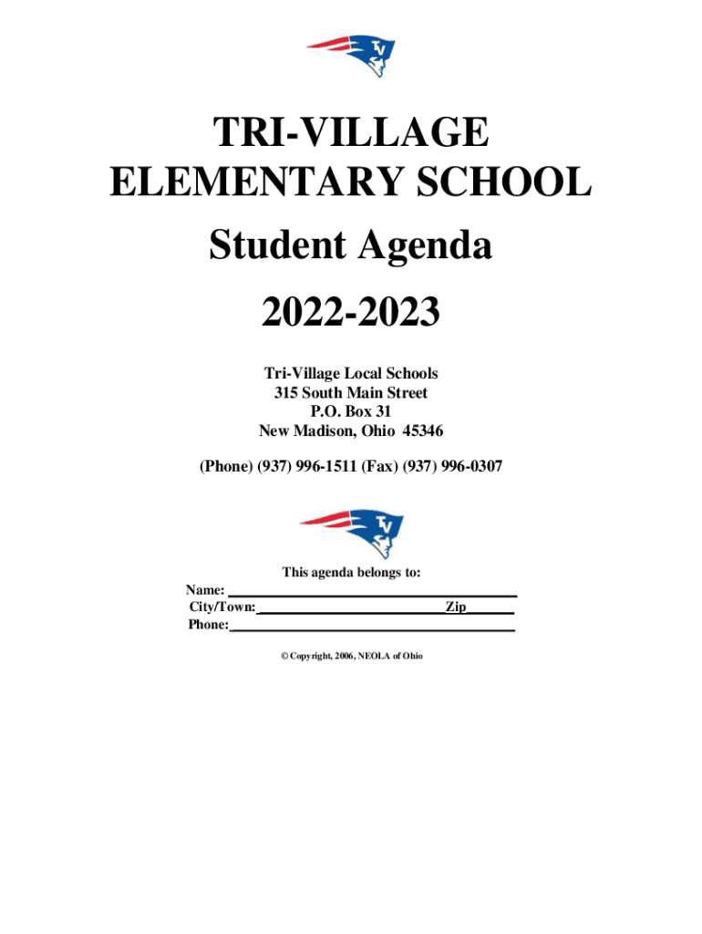 Fillable Online TriVillage School District Home Fax Email Print