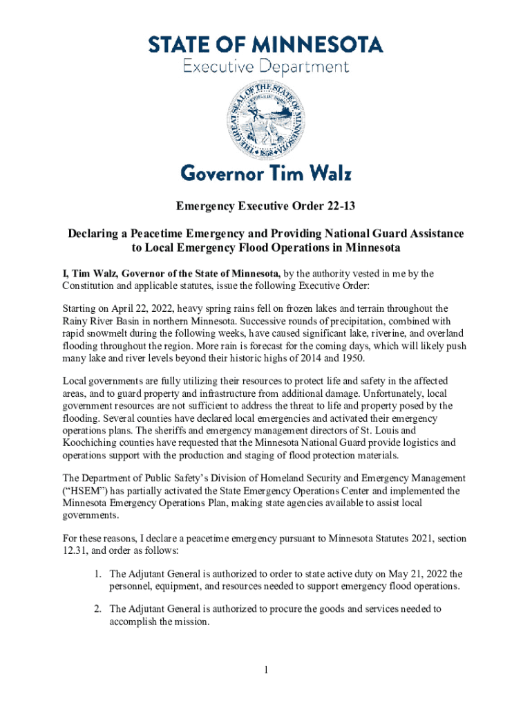 Fillable Online What is a peacetime emergency? What to know about Gov