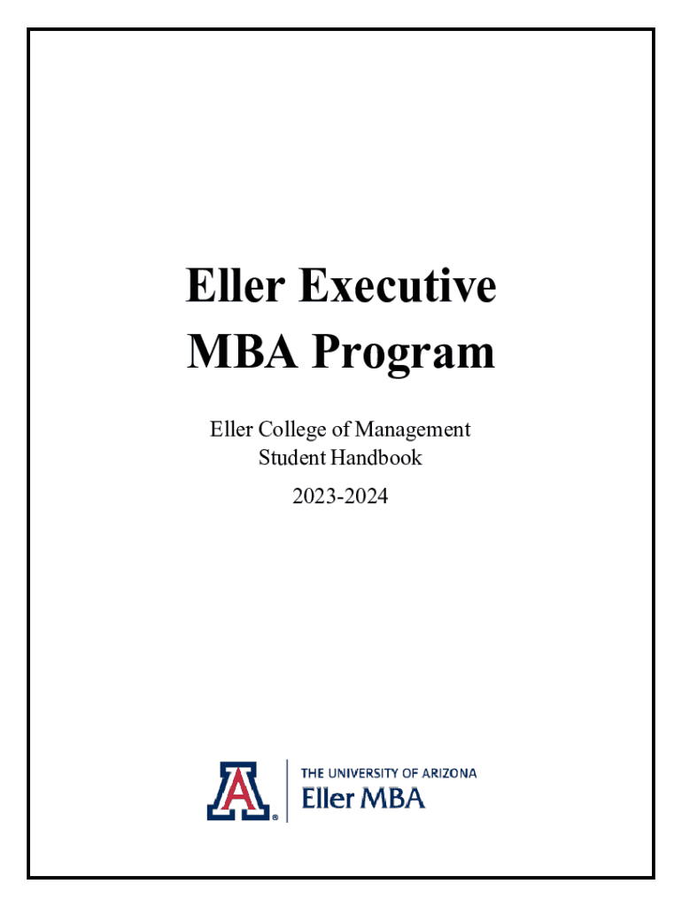 Fillable Online eller arizona Executive MBA Cost and Return on