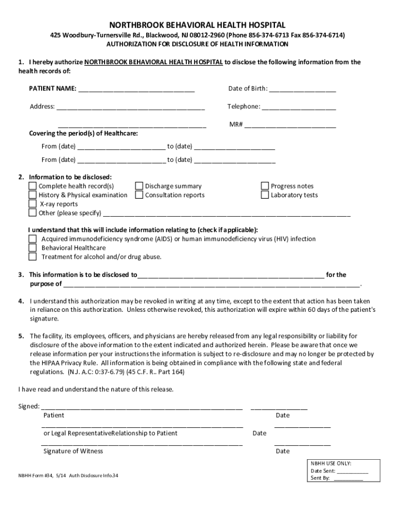 Fillable Online Contact us and Directions to Northbrook Behavioral