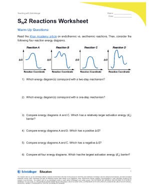 Fillable Online Exothermic v Endothermic worksheet answer key Fax Email