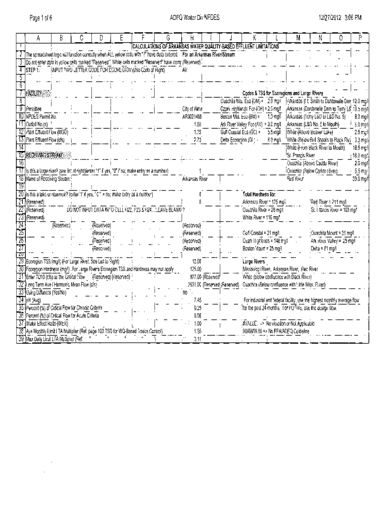 Fillable Online arizona npdes permit quality review epa region 9 Fax Email Print pdfFiller