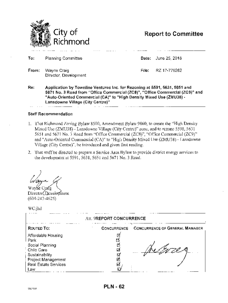 Fillable Online Memorandum City Council City of Richmond Fax Email