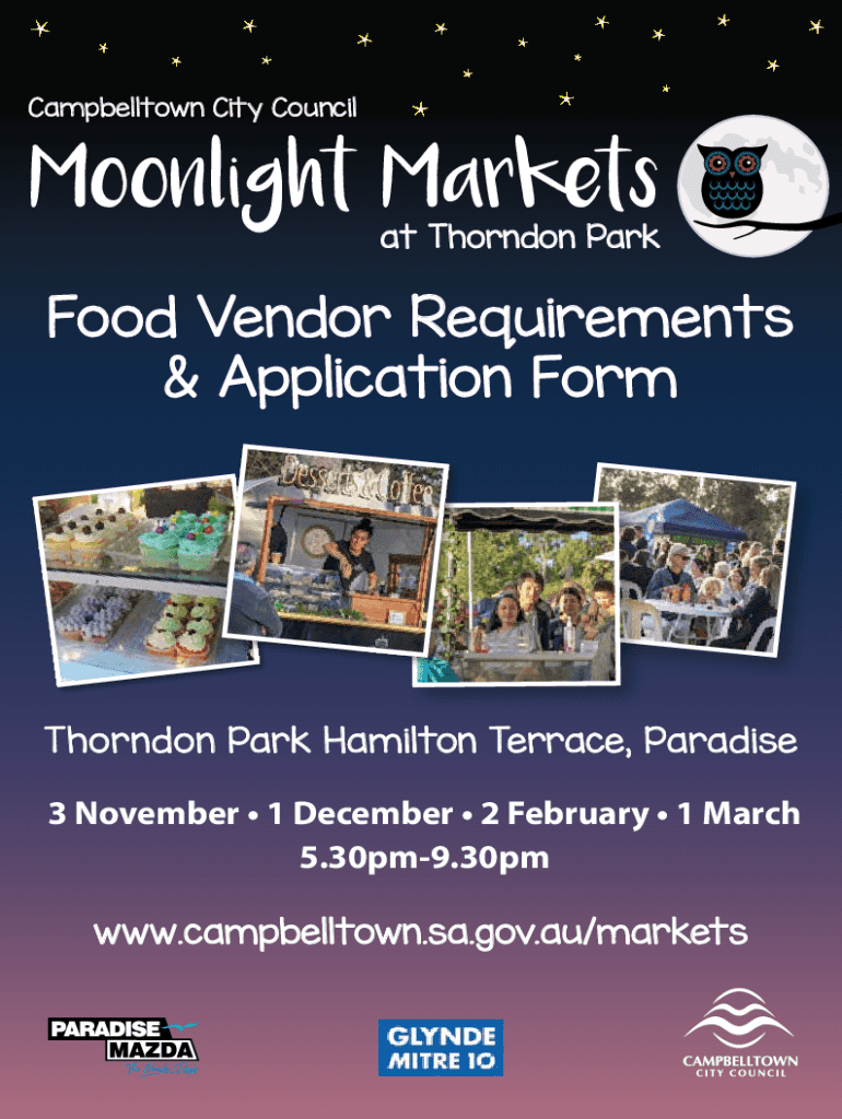 Fillable Online Food Vendor Requirements & Application Form Fax Email