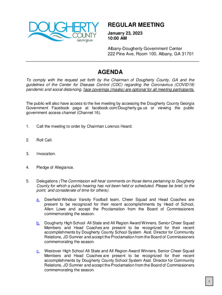 Fillable Online Dougherty Co. announces 2023 increase in property taxes