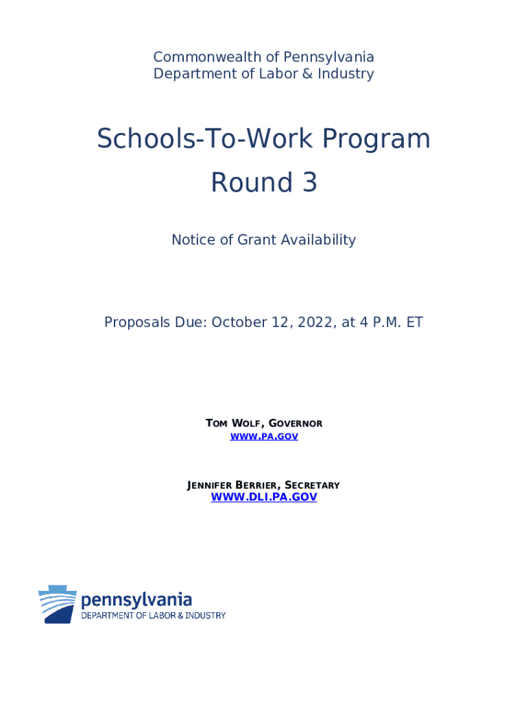 The Pennsylvania Department of Labor and Industry DLI Doc Template pdfFiller