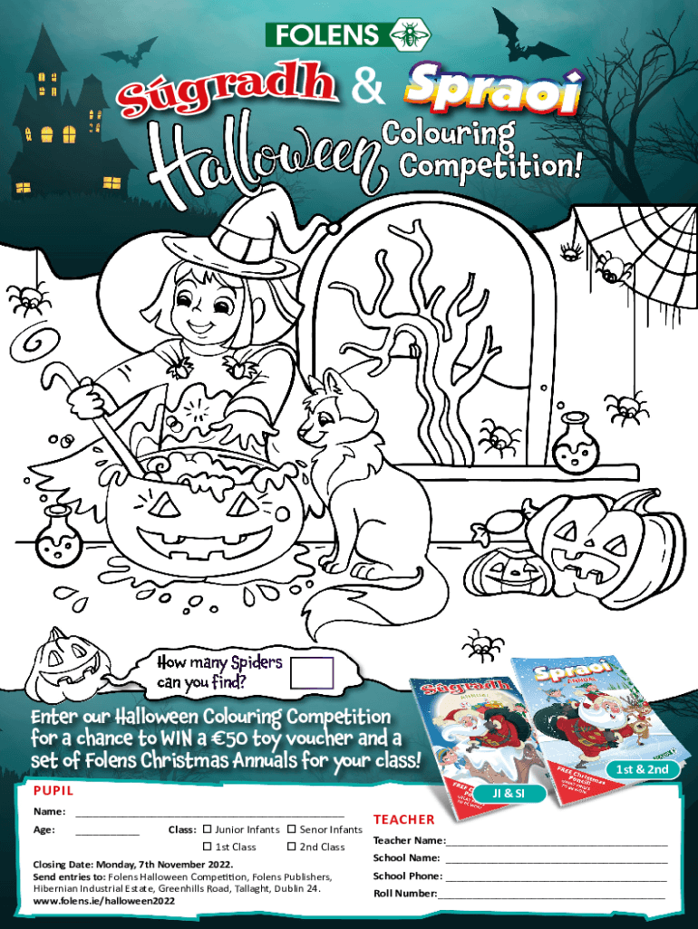 Fillable Online Enter our Halloween Colouring Competition for a chance