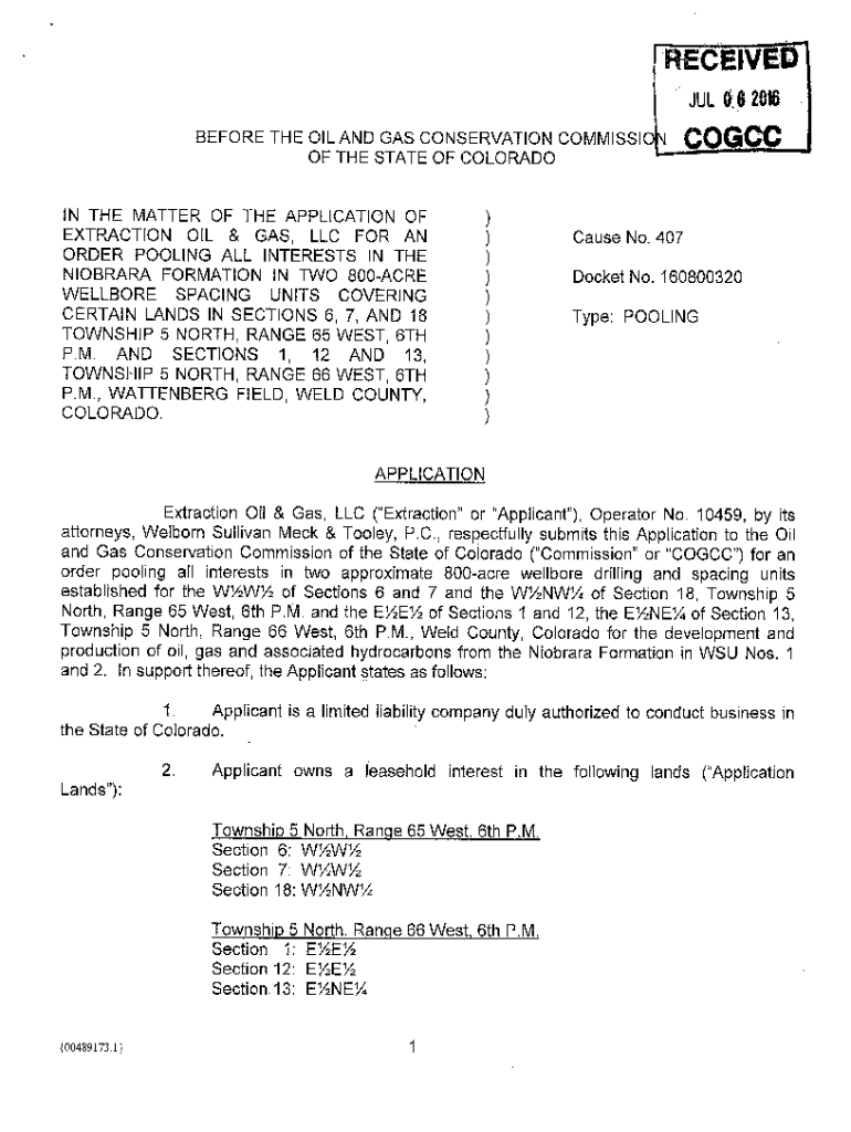 Fillable Online Extraction Oil & Gas, LLC Fax Email Print pdfFiller