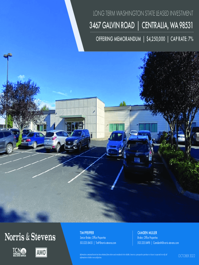 Fillable Online 3467 GALVIN ROADCENTRALIA, WA 98531 Fax Email Print