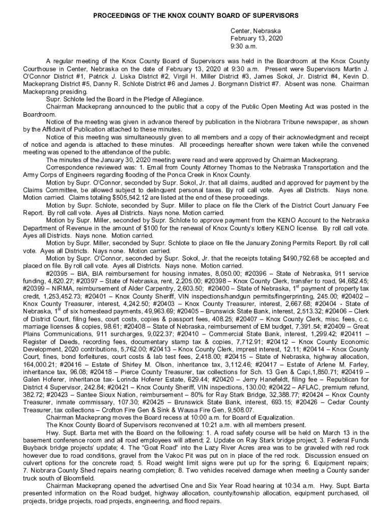 Fillable Online co knox ne Crofton Journal 021623 C07N49Wayne Layout