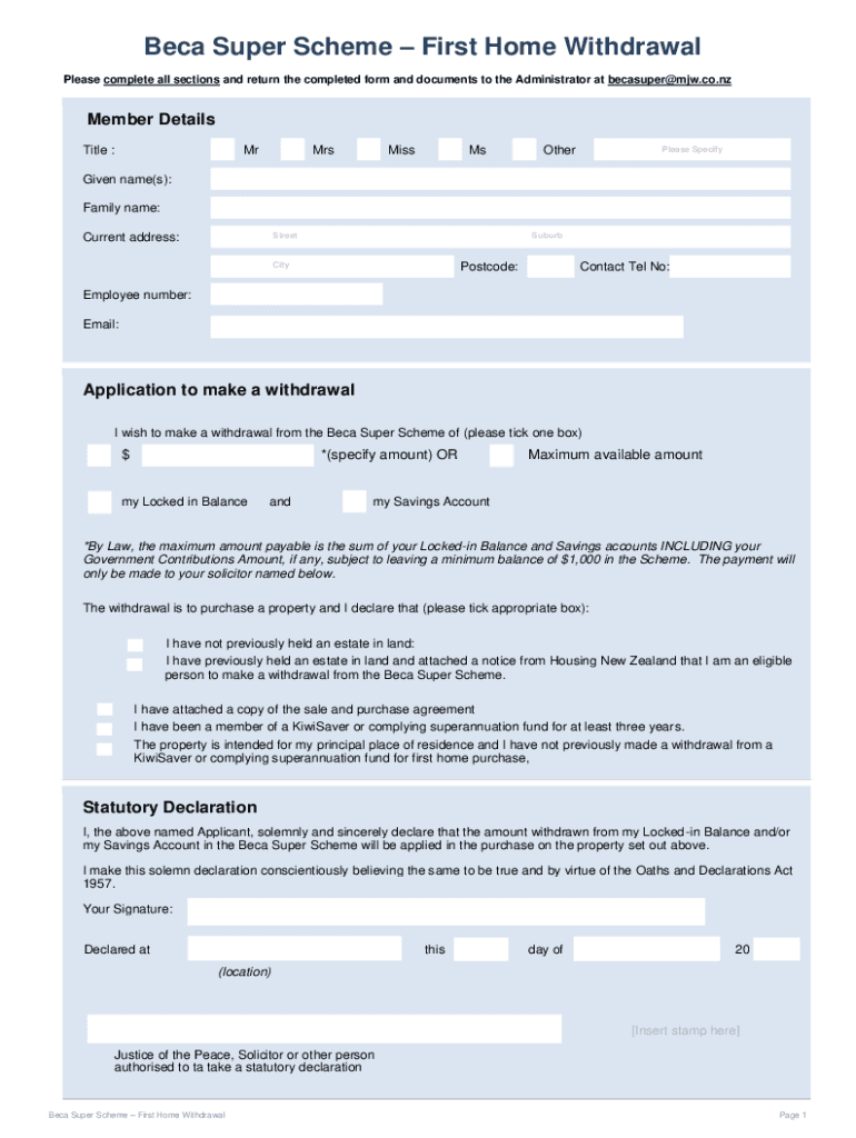 Fillable Online HOME OWNERSHIP WITHDRAWAL APPLICATION FORM Fax Email Print pdfFiller