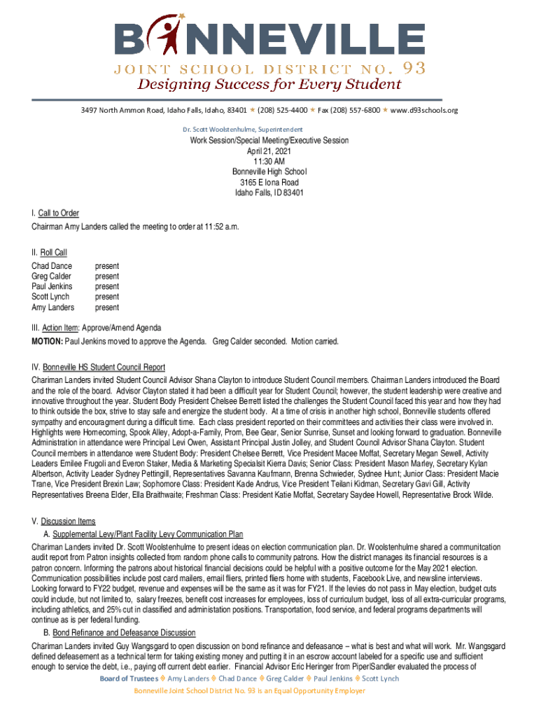 Fillable Online 3165 E Iona Road Fax Email Print pdfFiller