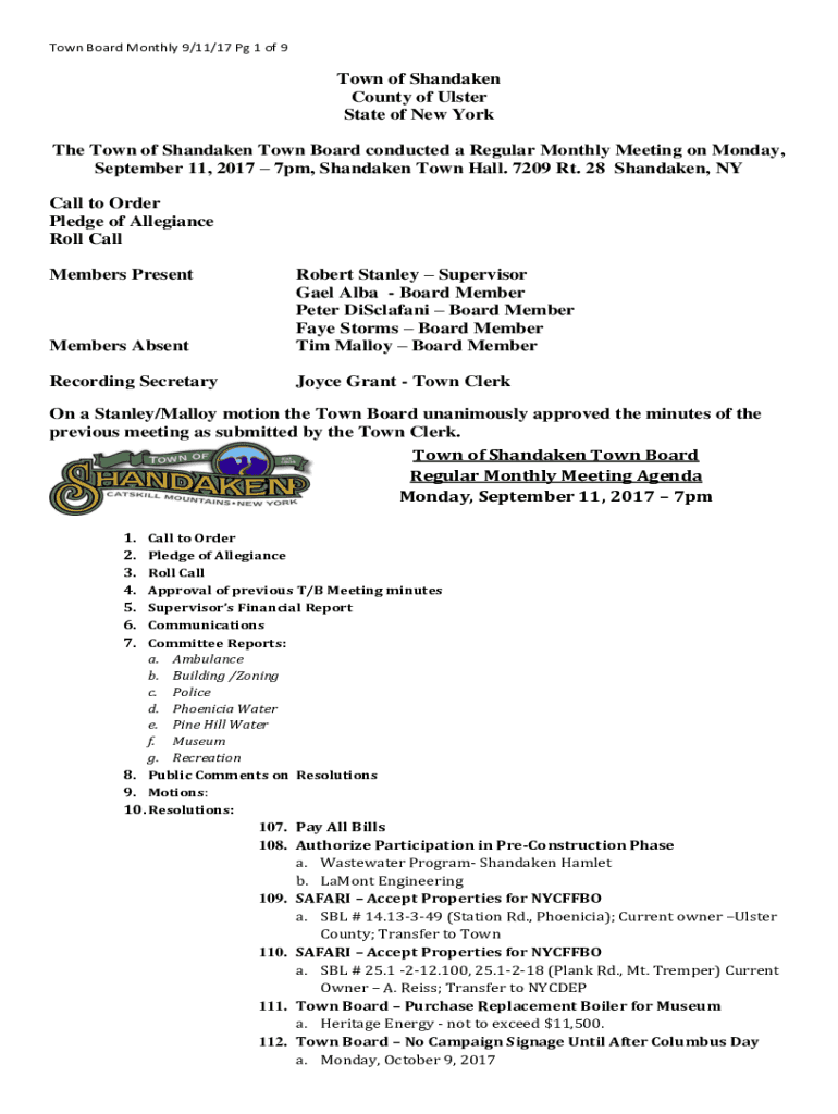 Fillable Online Ulster County The Town of Shandaken Planning Board