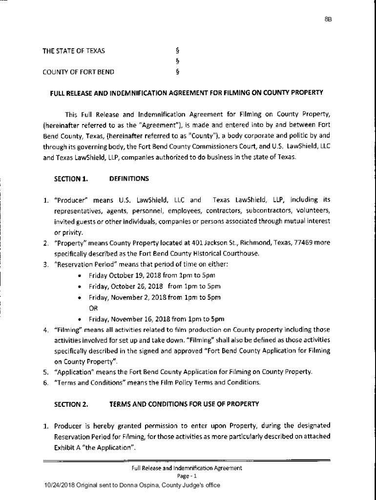 Fillable Online SAMPLE ONLY Film Location Agreement Fax Email Print