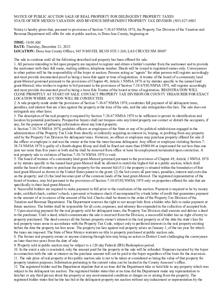 Fillable Online New Mexico warns of delinquent tax notice scam Fax Email Print pdfFiller