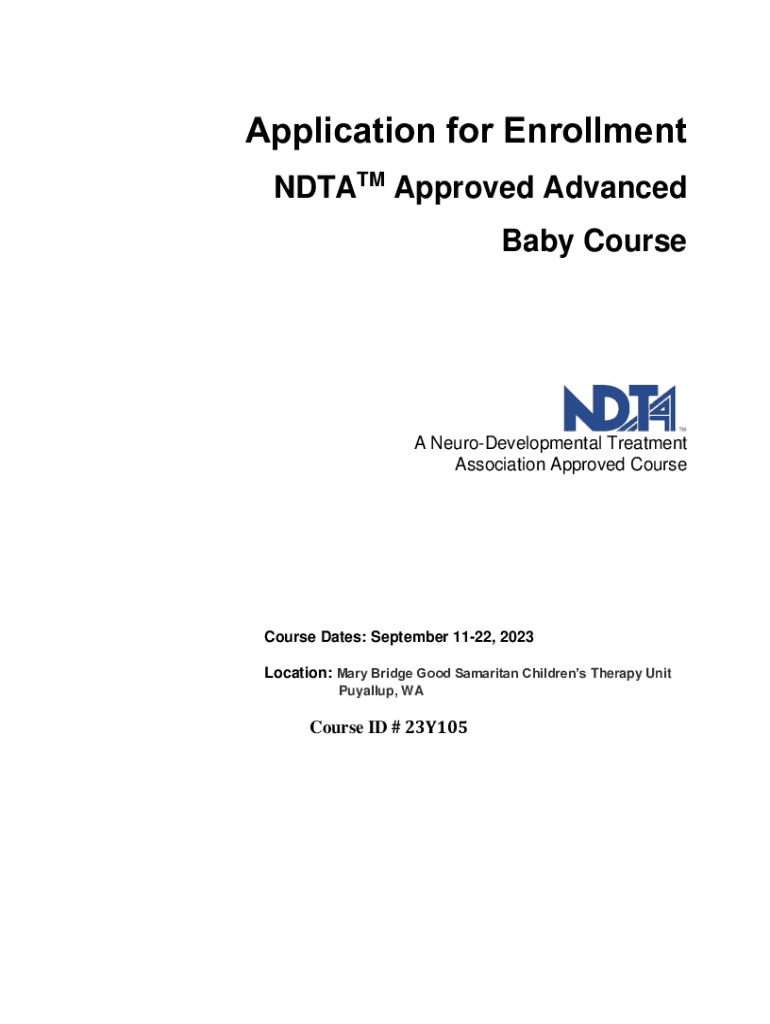 Fillable Online NDTA Approved Advanced Baby Course Fax Email Print