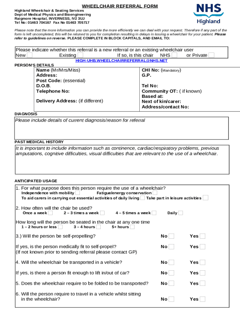 Wheelchair Referral Fill Online, Printable, , btckstorage blob